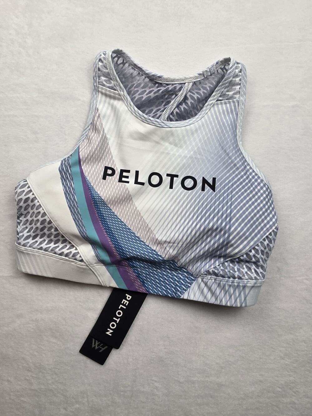 Peloton x WITH High Neck Sports Bra Size Medium Racerback Removable Cups NWT